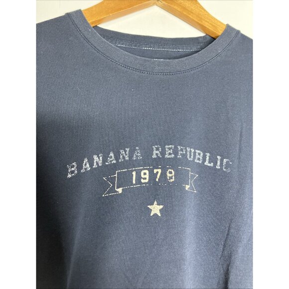 Banana Republic Women's Small T-Shirt Navy Blue - Picture 2 of 7